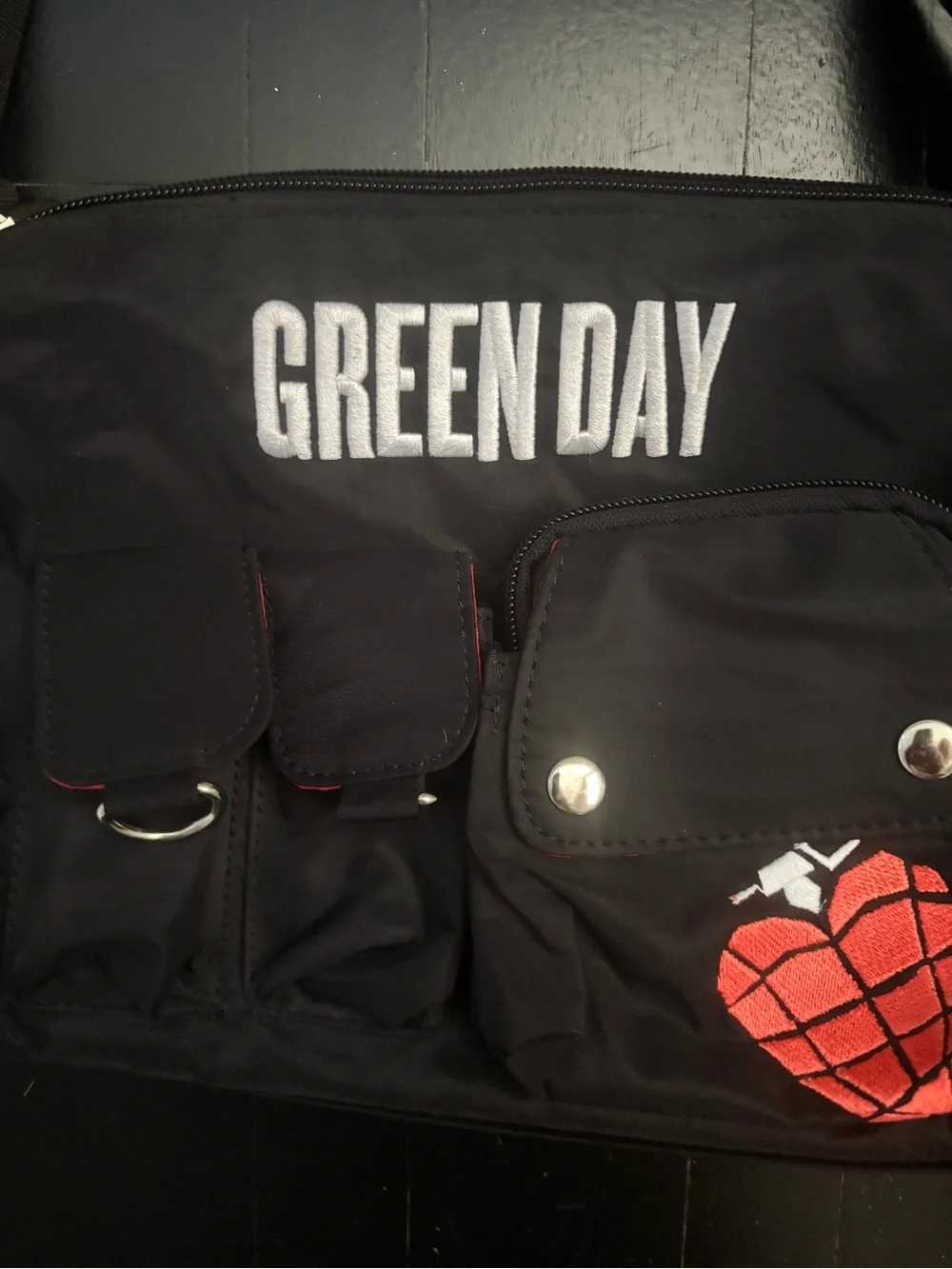 Vintage 2004 GREEN DAY American Idiot Era Messenger Bag Punk Rock Band Y2K